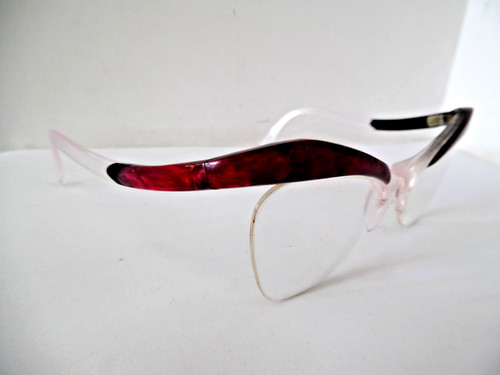 Vintage marbled red black - marbled, &