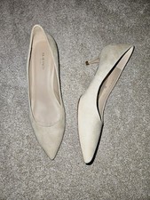 NEW LK BENNETT BEIGE CLASSIC AUDREY SUEDE COURT HEEL SHOES 40 UK 7