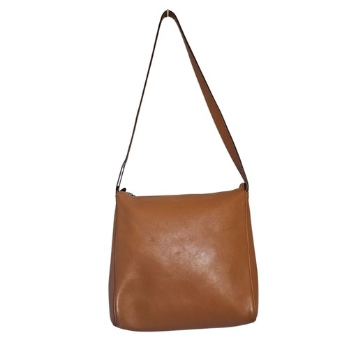 Furla cognac leather shoulder - leather,