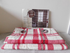 New Unused Red Checked Lined