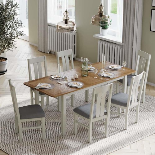 Grey painted large extending - grey,