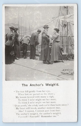 Rppc vtg postcard ship - rppc,