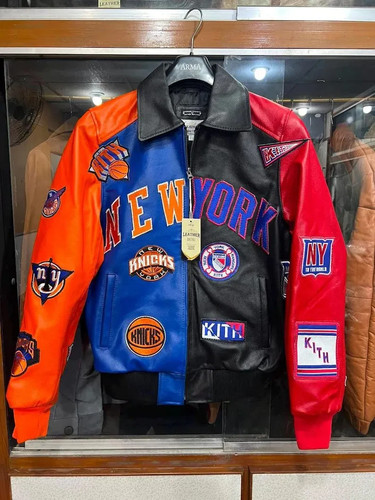 Kith avirex knicks cow - cow, leather