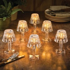 6 x Mini Table Lamps Battery