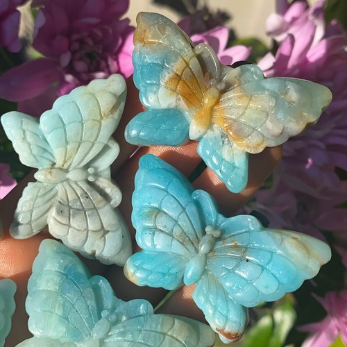 Crystal butterfly natural pink - butterfly,