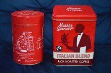 M&S DECORATIVE 125 YEARS EMPTY COFFEE TIN  CADDY STORAGE ETC & FORTNUM MASON TIN