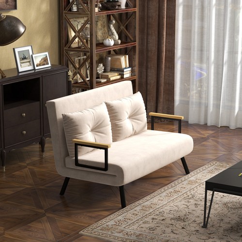 Velvet feel double sofa - 4-in-1,