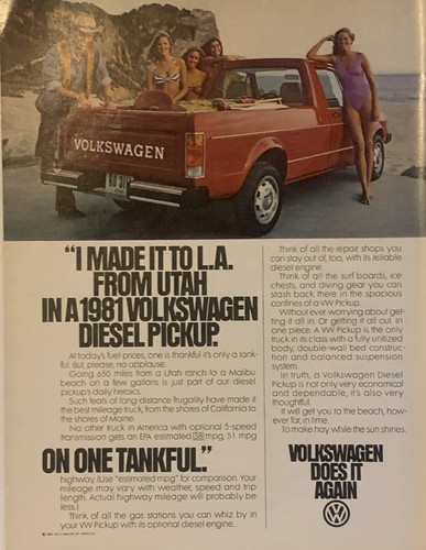1981 volkswagen diesel pickup - 1981,
