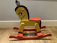 Vintage Wooden Pre School Rocking Horse In Very Good Condition