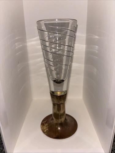 Vintage swirl glass vase - swirl,