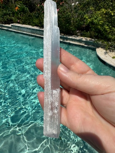 Raw selenite wand - selenite, specimen
