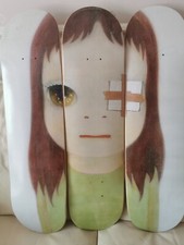 Yoshitomo Nara Untitled skateboards. Genuine Signed