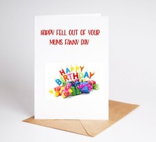 Funny Birthday Card Rude Card