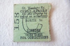 1948 gwr railway train - gwr, ticket