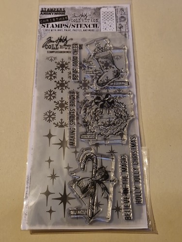 Tim holtz clear stamps stencil - tim, stamps/stencil