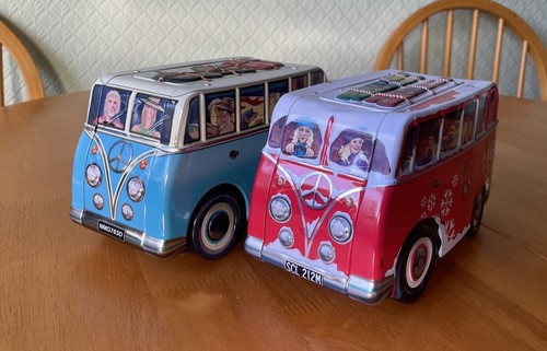 Camper van biscuit tins - vw,