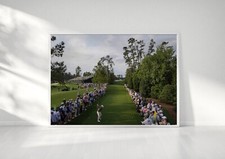 RORY MCILROY GOLF POSTER MASTERS AUGUSTA  18TH HOLE ART  SIZE A4 A3 A2 A1