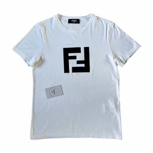 Fendi white rubberised logo - rubberised, t