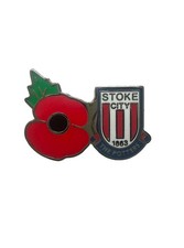 Stoke City FC Poppy Remembrance Pin Badge