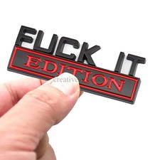 1× Metal FUCK-IT EDITION Logo