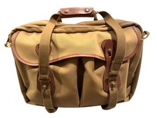 BILLINGHAM 445 CANVAS / LEATHER CAMERA BAG - KHAKI / TAN - EXCELLENT CONDITION