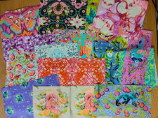 Tula Pink 16 assorted offcuts