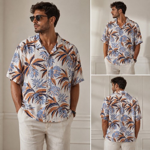 Mens summer holiday beige - tu, &