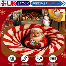 60cm Christmas 3D Rug -Santa Claus Quilted & Gnome Quilted Mat Optical Illusion