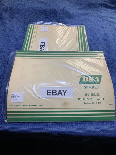 Bsa b25 c25 parts list - parts,