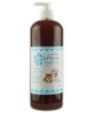 Salmon Oil Dogs Cats Ferrets 100% Pure High in Omega 3 With Pump Pet Pride 1L
