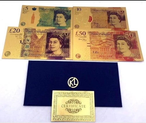 Full set gold foil bank - set,