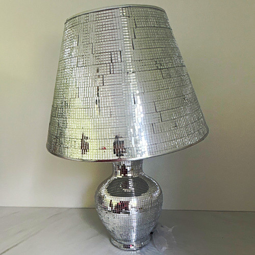 Silver mosaic mirrored glass - silver,
