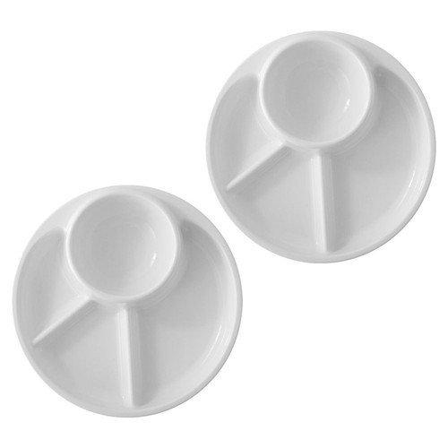 2pcs divided plates - divided,