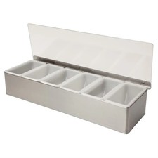 6 Compartment Stainless Steel