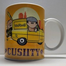 Only Fools & Horses 'Cushty' Mug by Weenicons. Wesco Yellow Delboy & Rodney Mug