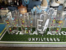 4 X Beaverton Brewery Cosmic Drop Pint Glasses Brand New Collectable Festival