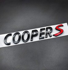 Gloss Black COOPER S Lettering Emblem Rear Boot Trunk Badge For Mini