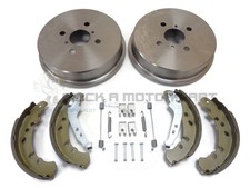 Rear 2 Brake Drums Shoes Fitting Kit For Toyota Yaris 2007-2021 (VIN VNK)