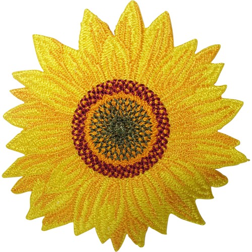 Sunflower patch iron sew - patch,