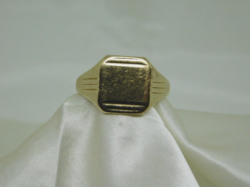 9ct gold oblong - oblong, gents