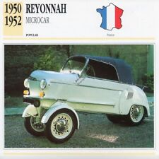 1950-1952 REYONNAH MICROCAR Classic Car Photograph / Information Maxi Card