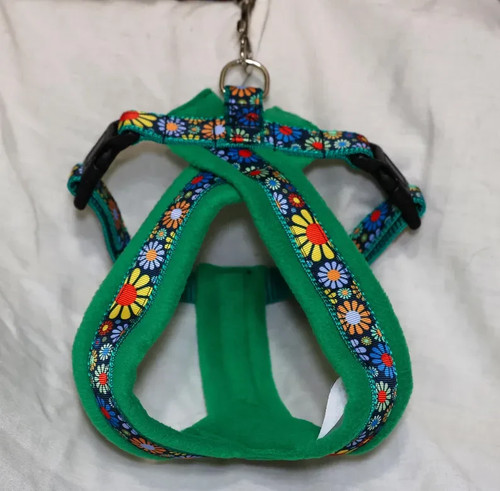Adjustable floral dog harness - floral,