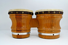 Vintage Wooden Bongo Drums