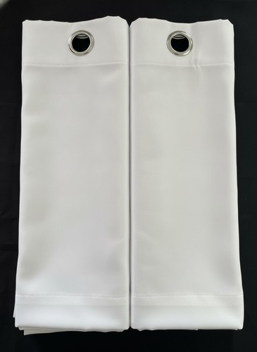 Pure white extra wide curtains