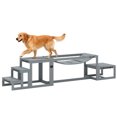 Pawhut pieces wooden dog - pawhut,