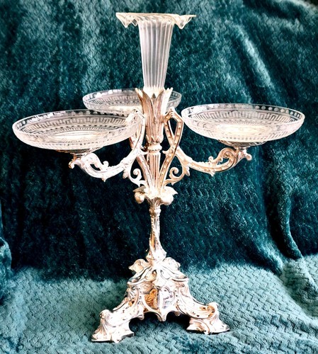 Silver centrepiece epergne - silver, centrepiece/epergne