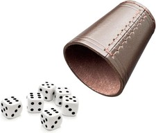Leather Dice Cup And Dice  -