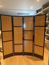  4-panel Room Divider Anthracite - 180x180 Cm - wooden -black/brown