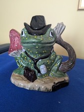 STAFFORDSHIRE FINE CERAMICS DOCTOR FROG Hand Painted Vintage Teapot