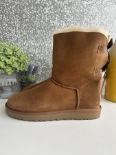 Ugg short bailey bow - bailey, chestnut